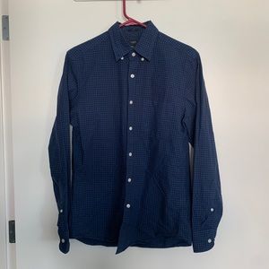 J. Crew Blue/Black Checkered Button Up
